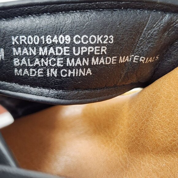 Korks Black Strappy Sandals Woven Block Heel Size 11M - Picture 6 of 10